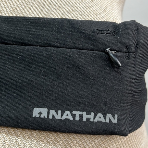 Nathan Black Running Belt – The Zipster Lite, Waist Pack, Fanny Pack, 2 Zippers - Picture 2 of 12